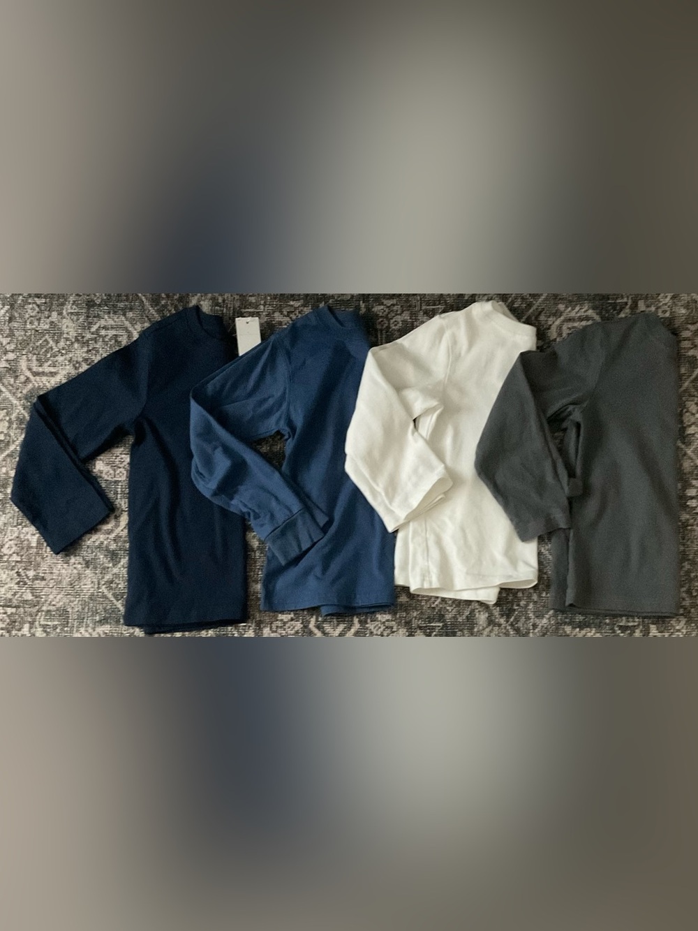 Long Sleeve 4 pack- Navy, blue, gray & White